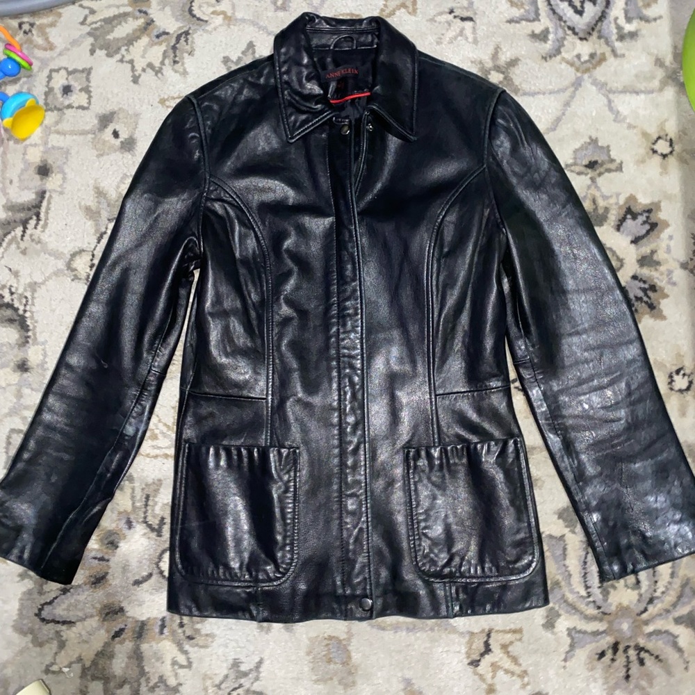 Anne Klein Lambskin Leather vintage jacket Size S